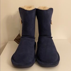NWT Bearpaw blue suede boots Sz 11